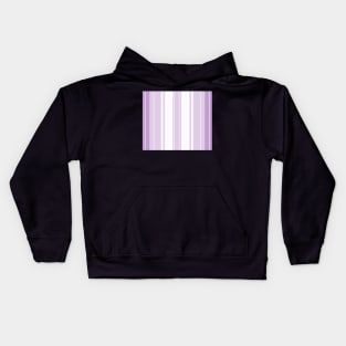 Strips - purple and white. Kids Hoodie